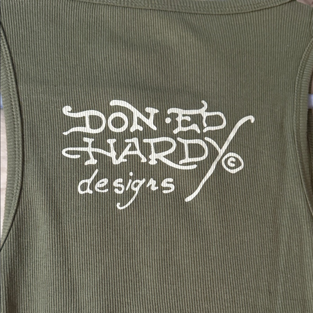 Ed Hardy Olive Graphic Tank - Picture 5 of 6